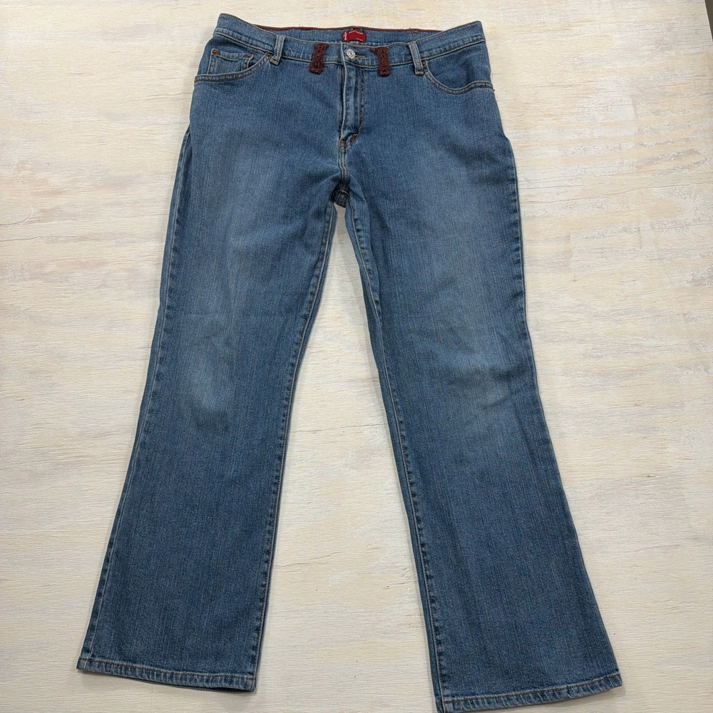 Levi's Jeans Bootcut Mid Rise Crochet Accents Blue Denim Womens 34x29